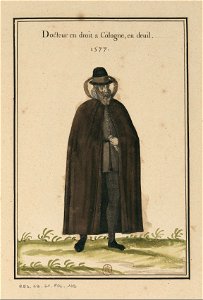 Ensemble de gravures de costumes d'Allemagne du XVIe siècle.f116