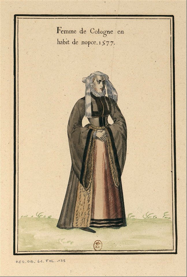 Ensemble de gravures de costumes d'Allemagne du XVIe siècle.f122