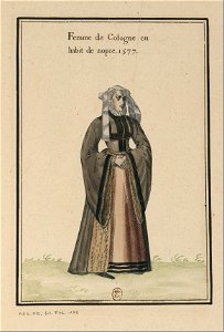 Ensemble de gravures de costumes d'Allemagne du XVIe siècle.f122