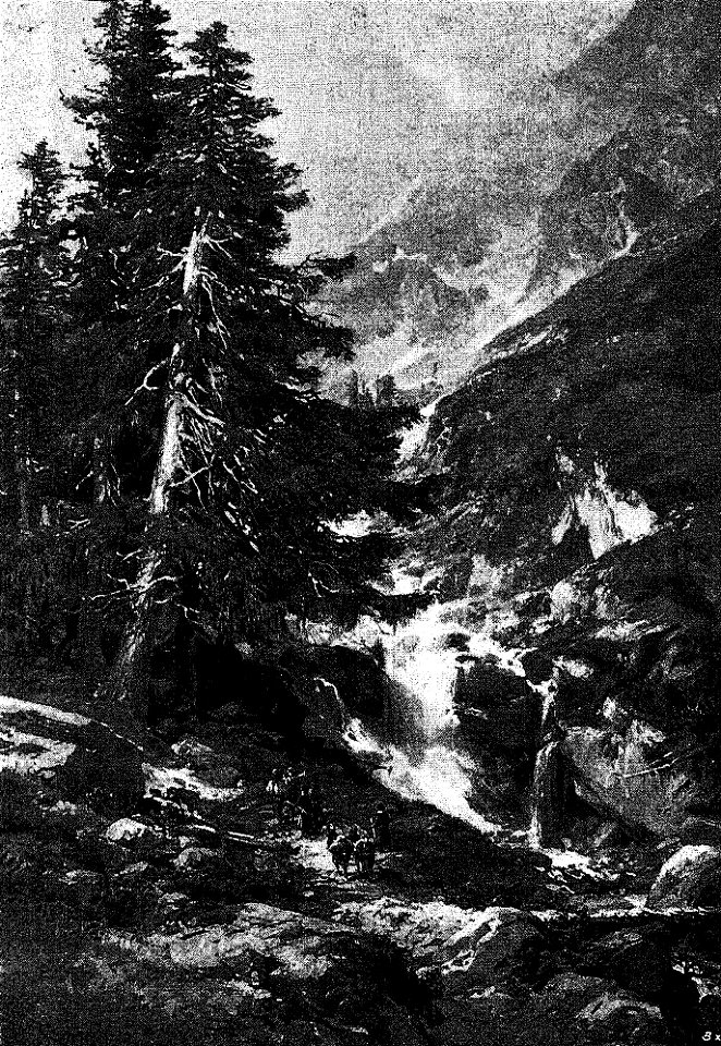 Enguri Gorge on the road to Laila (Merzbacher, 1901)