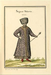 Ensemble de gravures de costumes d'Ecosse du XVIe siècle.f19