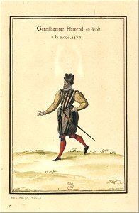 Ensemble de gravures de costumes des Pays-Bas du XVIe siècle.f03