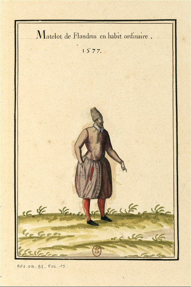 Ensemble de gravures de costumes des Pays-Bas du XVIe siècle.f09