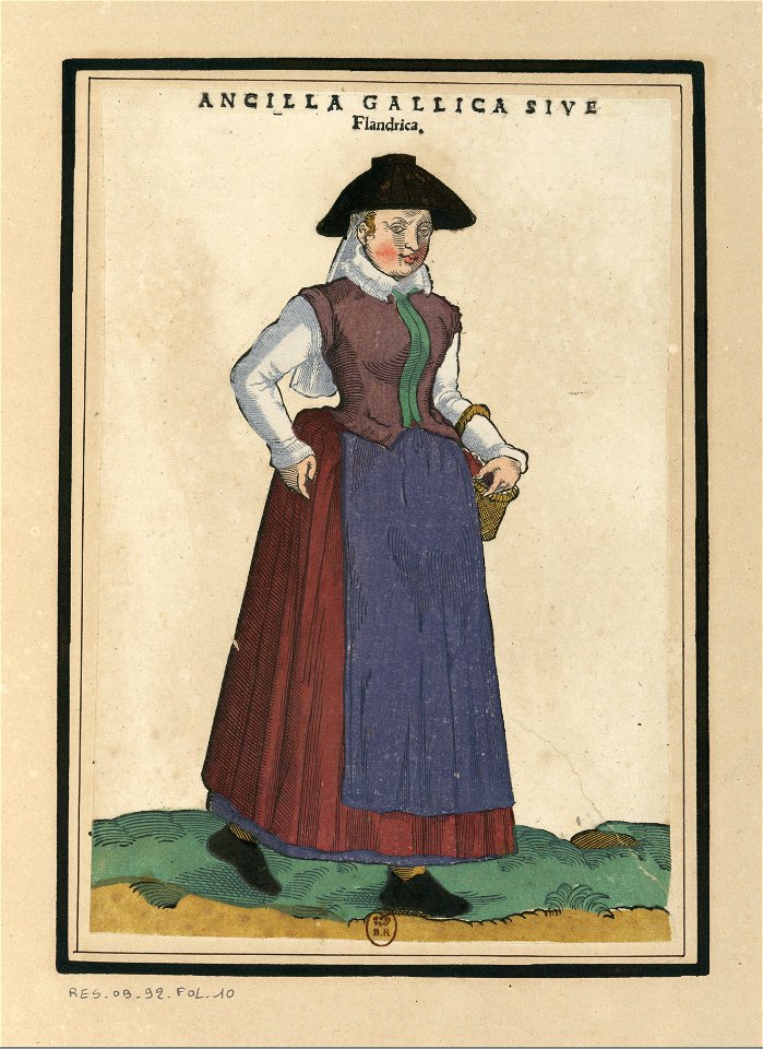 Ensemble de gravures de costumes des Pays-Bas du XVIe siècle.f07
