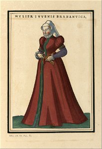 Ensemble de gravures de costumes des Pays-Bas du XVIe siècle.f13