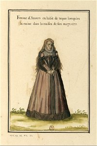 Ensemble de gravures de costumes des Pays-Bas du XVIe siècle.f25