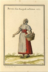 Ensemble de gravures de costumes des Pays-Bas du XVIe siècle.f23