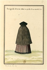 Ensemble de gravures de costumes des Pays-Bas du XVIe siècle.f27