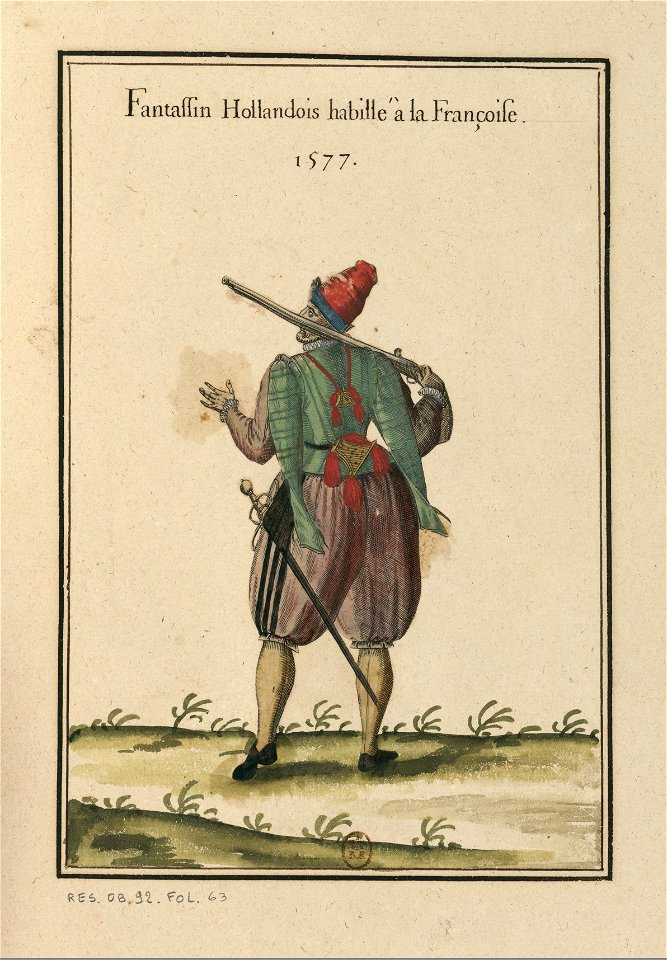 Ensemble de gravures de costumes des Pays-Bas du XVIe siècle.f39