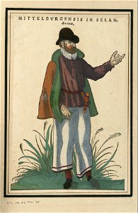 Ensemble de gravures de costumes des Pays-Bas du XVIe siècle.f49