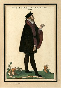 Ensemble de gravures de costumes des Pays-Bas du XVIe siècle.f47