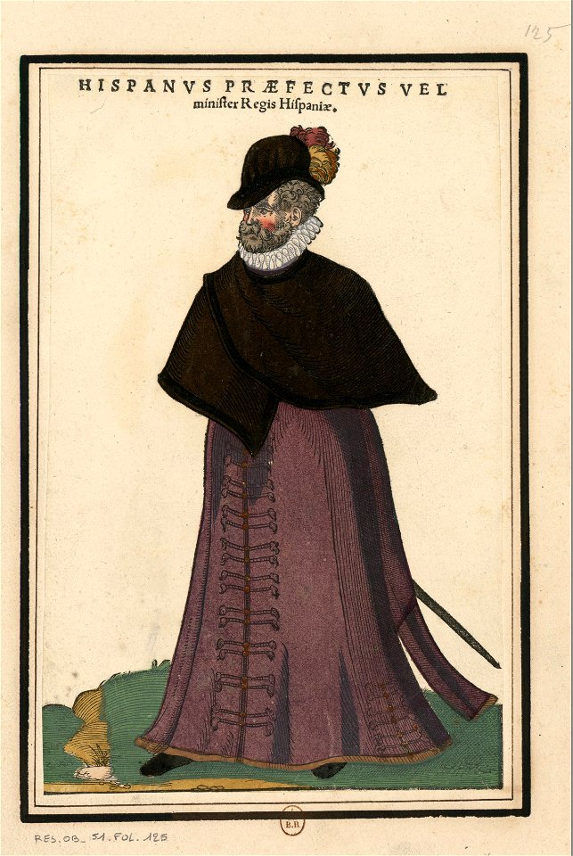 Ensemble de gravures de costumes espagnols du XVIe siècle.f03