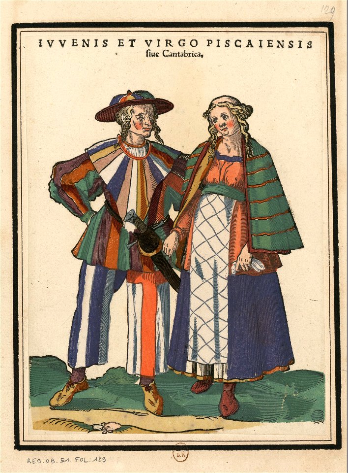 Ensemble de gravures de costumes espagnols du XVIe siècle.f07