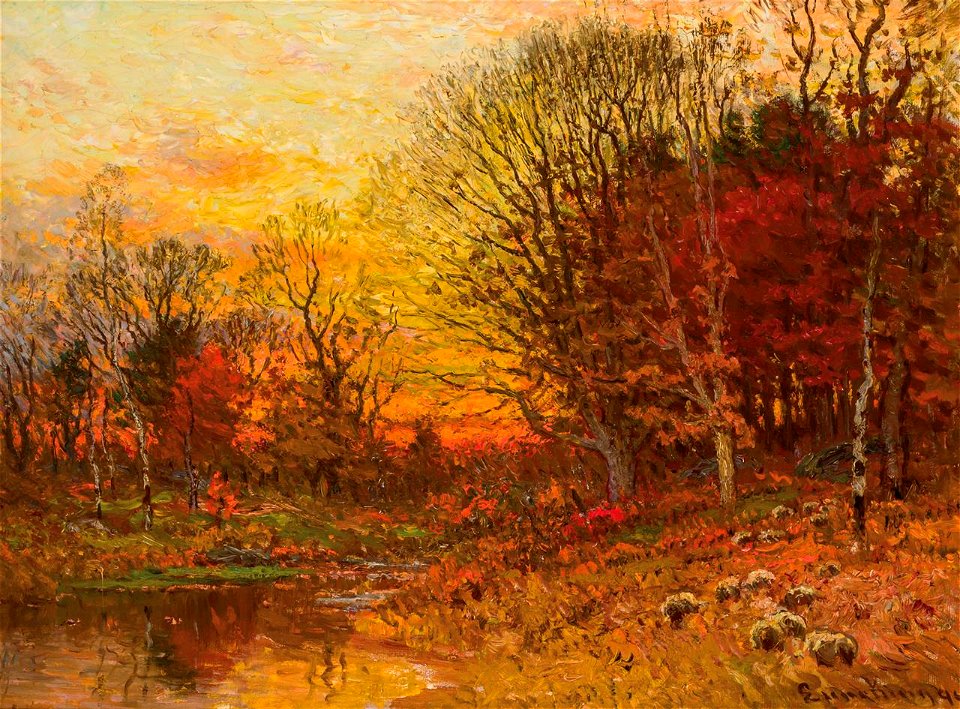 Sheep Grazing, Late Afternoon by John Joseph Enneking, 1894