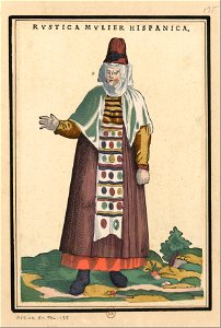 Ensemble de gravures de costumes espagnols du XVIe siècle.f13