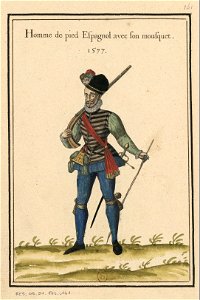 Ensemble de gravures de costumes espagnols du XVIe siècle.f19