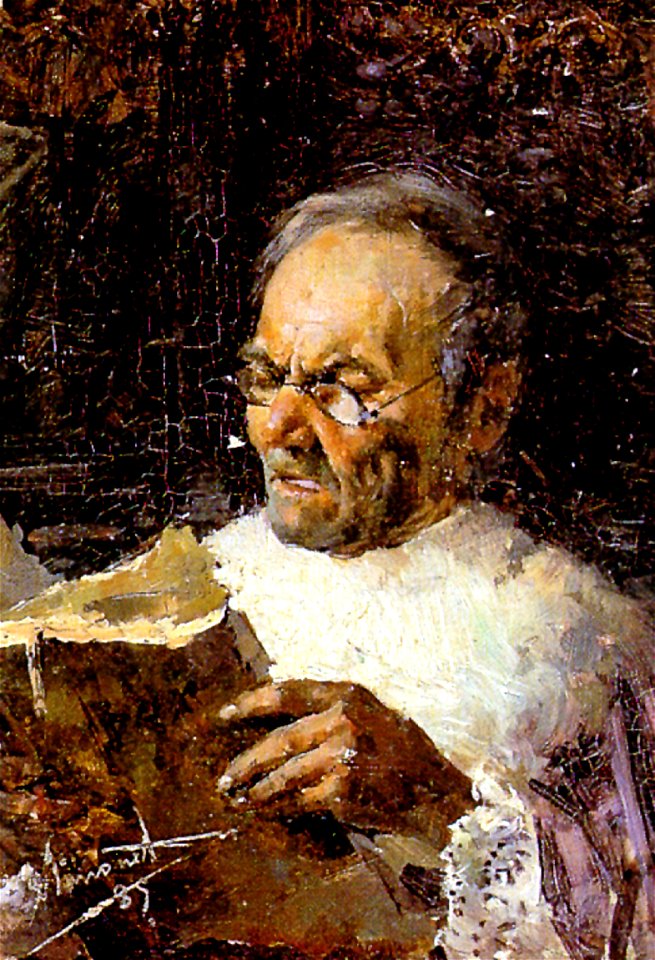 Enrique Simonet - Canónigo leyendo - 1889