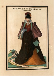 Ensemble de gravures de costumes français du XVIe siècle.f08