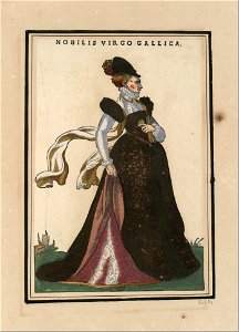 Ensemble de gravures de costumes français du XVIe siècle.f12