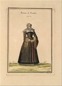 Ensemble de gravures de costumes français du XVIe siècle.f16