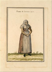 Ensemble de gravures de costumes français du XVIe siècle.f20