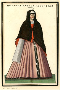 Ensemble de gravures de costumes italiens du XVIe siècle.f08