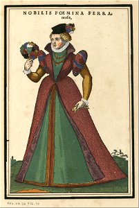 Ensemble de gravures de costumes italiens du XVIe siècle.f10