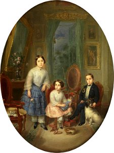 Enrique, Concepción y Salud Santaló, de José María Romero López (Museo del Prado)