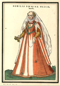 Ensemble de gravures de costumes italiens du XVIe siècle.f14