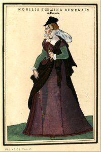 Ensemble de gravures de costumes italiens du XVIe siècle.f18