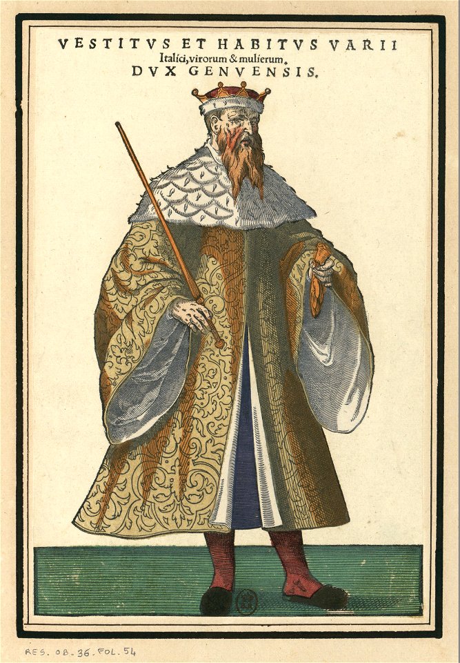 Ensemble de gravures de costumes italiens du XVIe siècle.f22