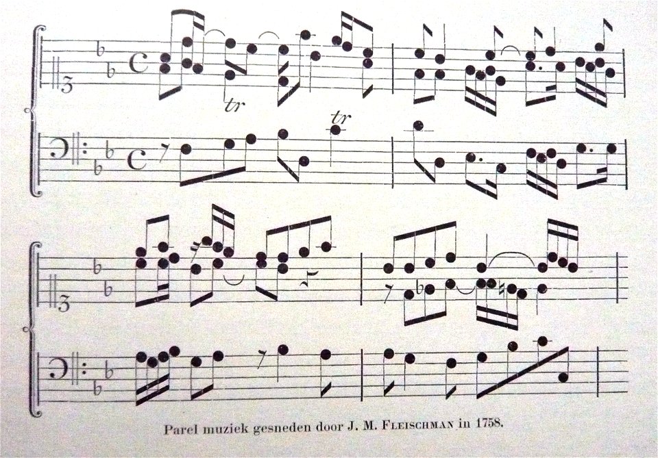 Enschede-J.M. Fleischman 1758 parel muziek font