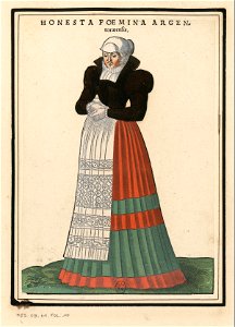 Ensemble de gravures de costumes d'Allemagne du XVIe siècle.f010