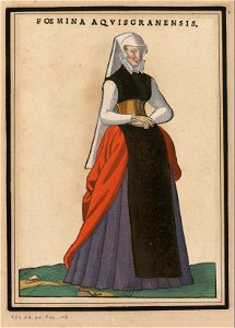 Ensemble de gravures de costumes d'Allemagne du XVIe siècle.f018