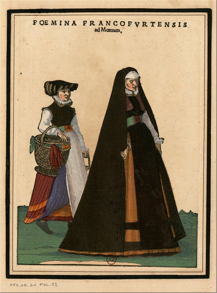 Ensemble de gravures de costumes d'Allemagne du XVIe siècle.f022