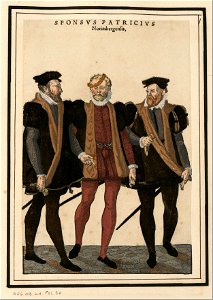 Ensemble de gravures de costumes d'Allemagne du XVIe siècle.f026
