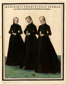 Ensemble de gravures de costumes d'Allemagne du XVIe siècle.f042