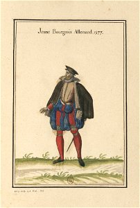 Ensemble de gravures de costumes d'Allemagne du XVIe siècle.f077
