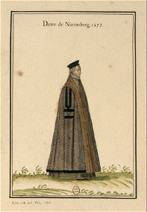 Ensemble de gravures de costumes d'Allemagne du XVIe siècle.f105