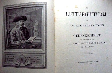 Enschede-Lettergieterij gedenkschrijft 1743-1893