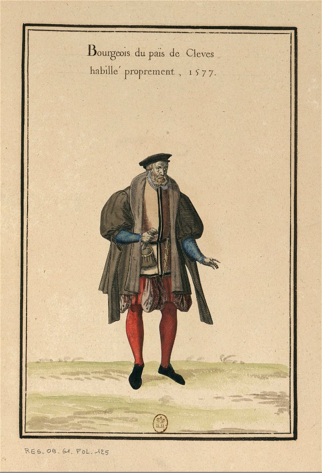 Ensemble de gravures de costumes d'Allemagne du XVIe siècle.f109