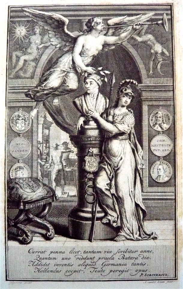 Enschede-Taco Jelgersma - A van der Laan - engraving of Coster bust
