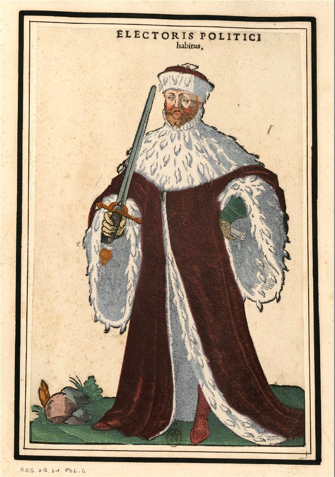 Ensemble de gravures de costumes d'Allemagne du XVIe siècle.f004