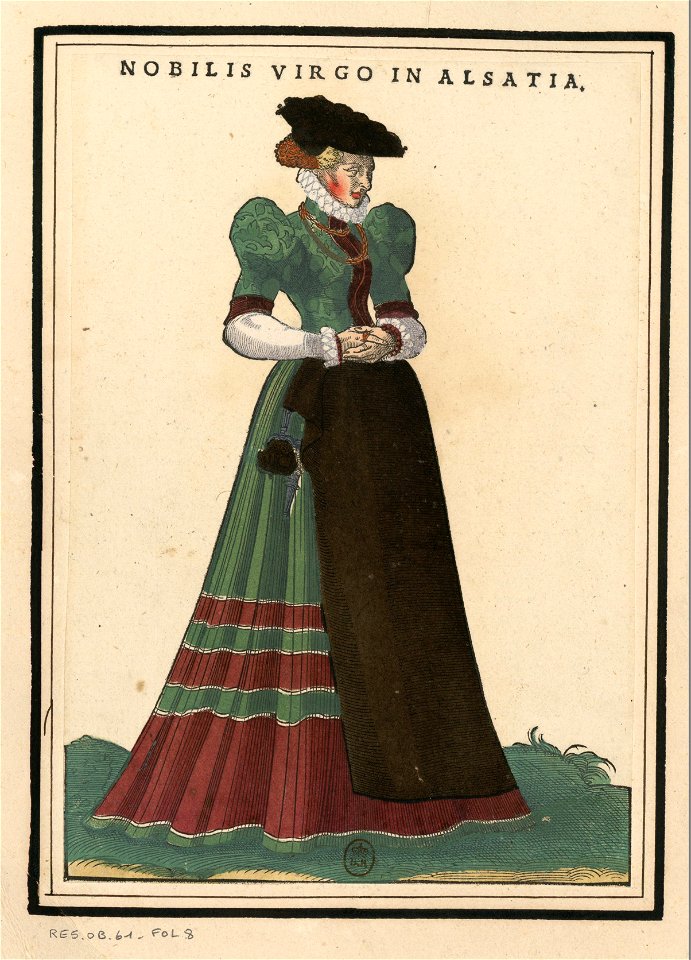 Ensemble de gravures de costumes d'Allemagne du XVIe siècle.f008