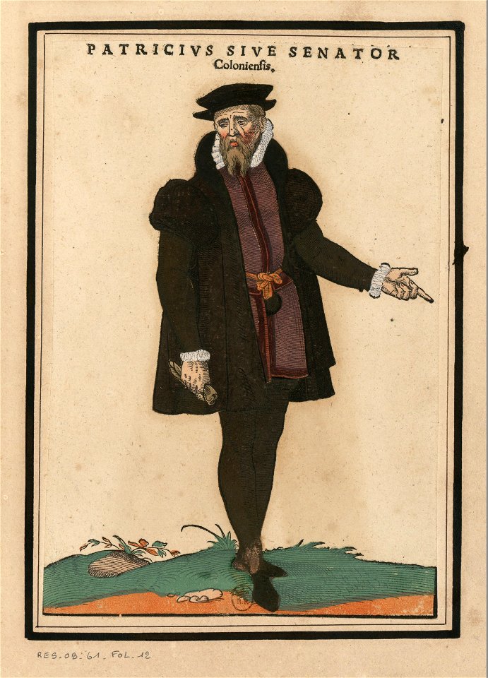 Ensemble de gravures de costumes d'Allemagne du XVIe siècle.f012