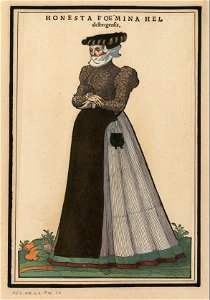 Ensemble de gravures de costumes d'Allemagne du XVIe siècle.f020