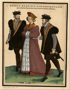 Ensemble de gravures de costumes d'Allemagne du XVIe siècle.f024
