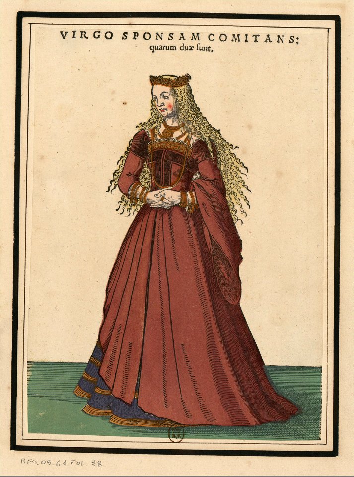 Ensemble de gravures de costumes d'Allemagne du XVIe siècle.f028