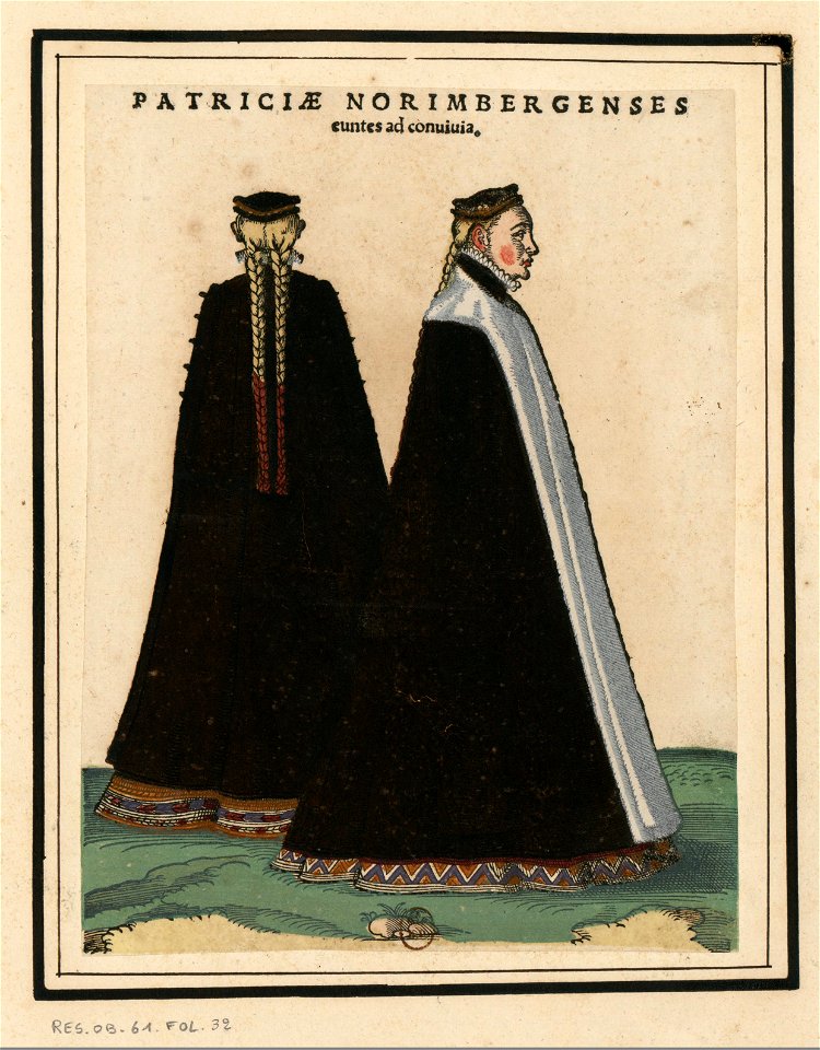 Ensemble de gravures de costumes d'Allemagne du XVIe siècle.f032