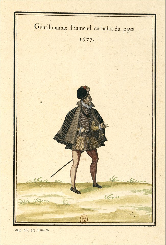Ensemble de gravures de costumes des Pays-Bas du XVIe siècle.f02